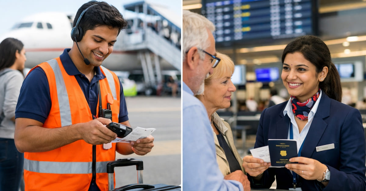 Ground Staff Duties Compared: Domestic Terminals vs. International Hubs